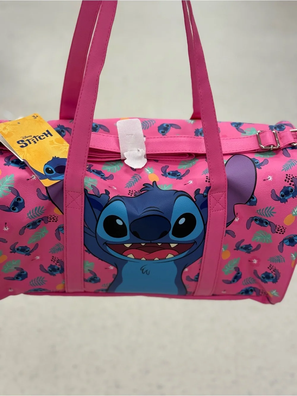 Disney Pink Lilo & Stitch Kids Carry duffle Bag with Stitch Graphic